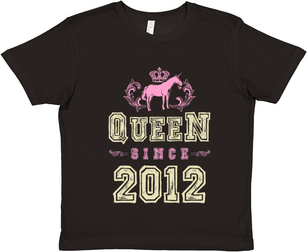 2012 Queen unicorn Premium Kids Crewneck T-shirt