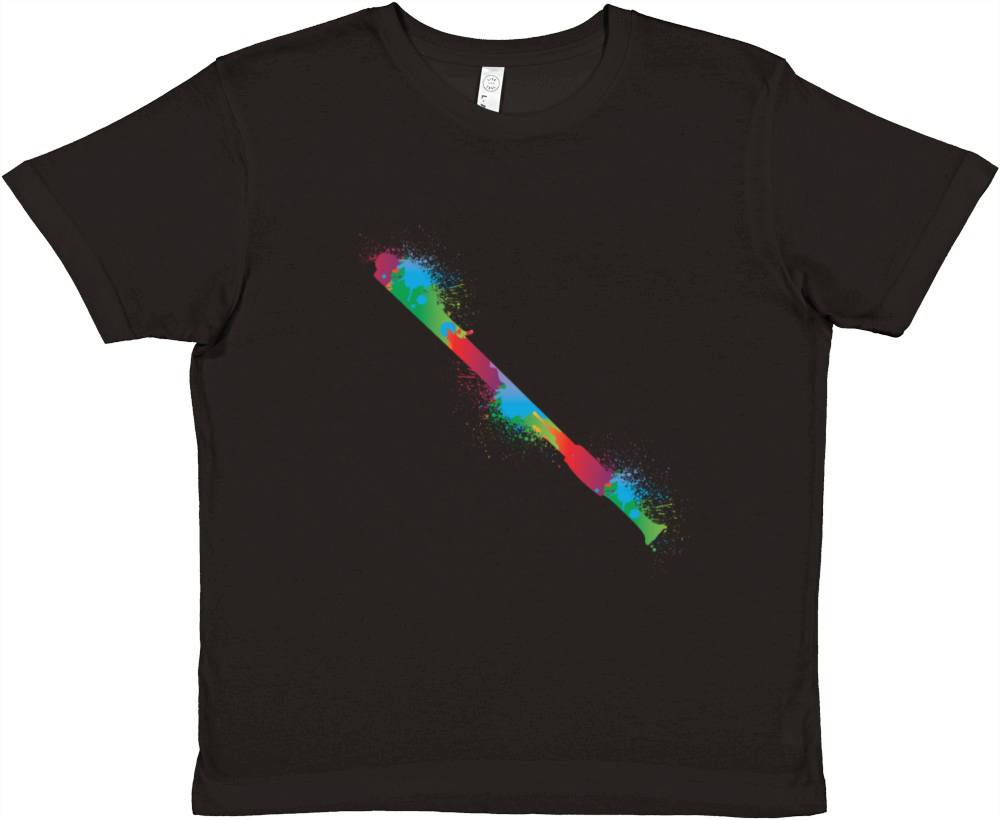 Colorful Flute Retro Music Lover Flutist Premium Kids Crewneck T-shirt