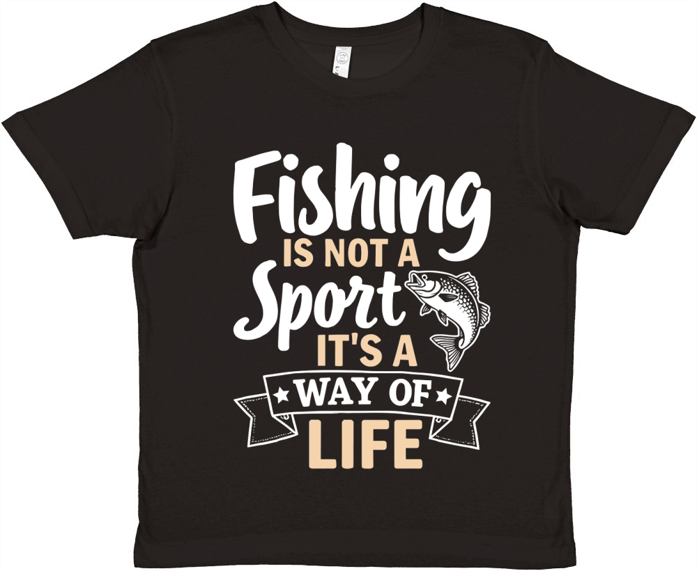 Fishing is not a sport its a way of life Premium Kids Crewneck T-shirt