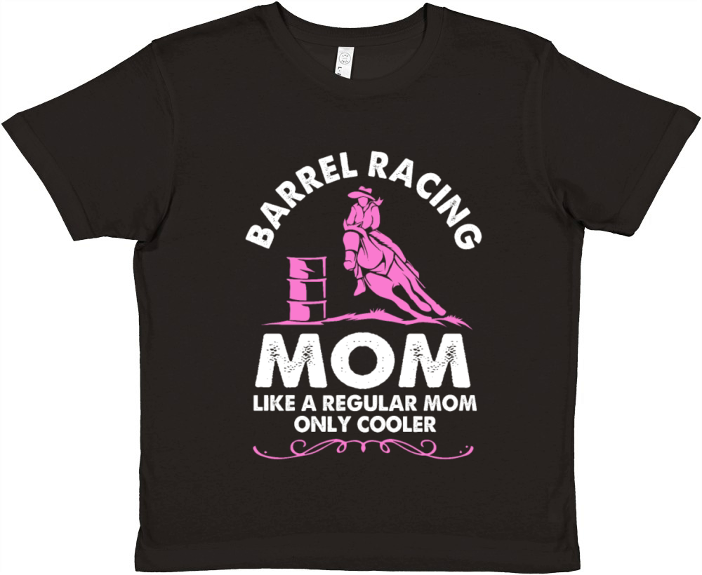 Horse Riding Rodeo Barrel Racing Mom For Women Premium Kids Crewneck T-shirt