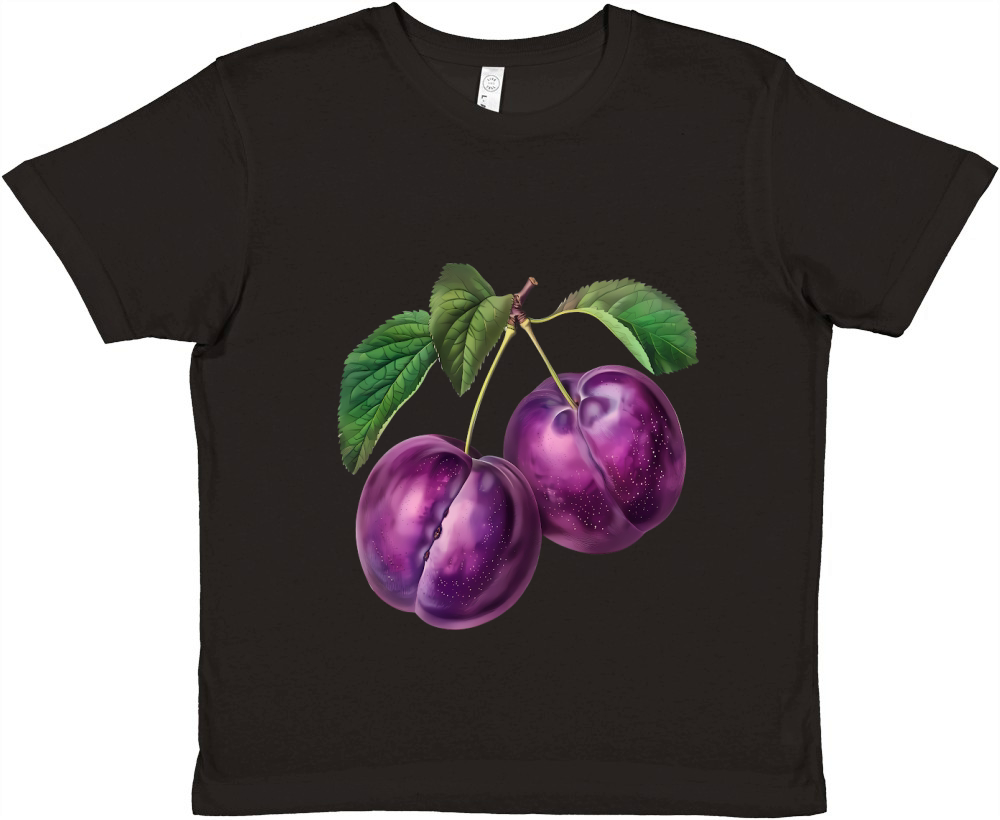 Plums Natures Perfect Snack Vintage Premium Kids Crewneck T-shirt