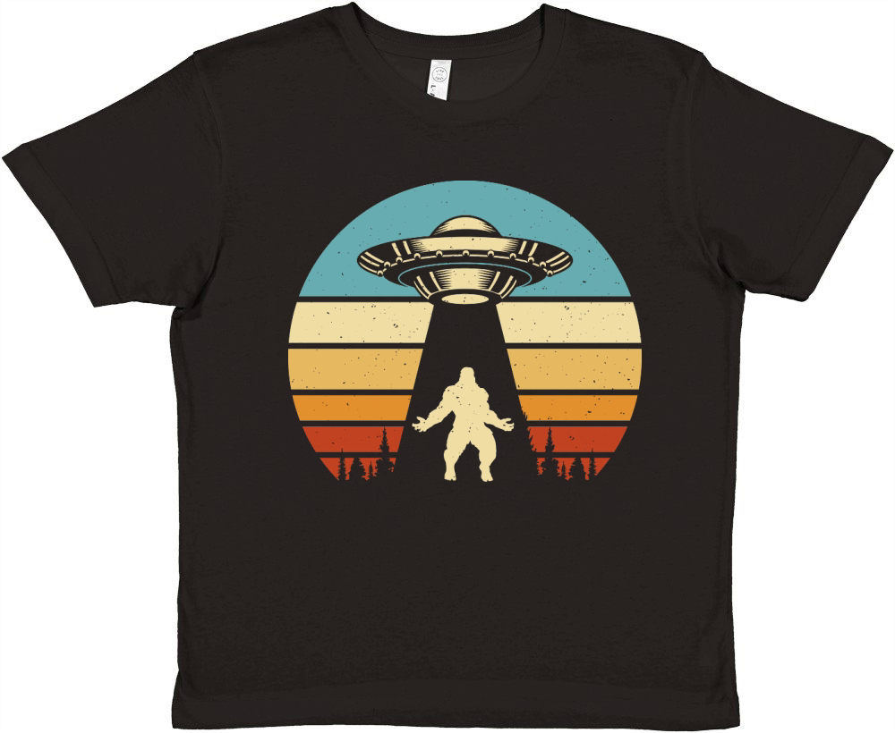 Vintage UFO Alien  Bigfoot 2 Premium Kids Crewneck T-shirt
