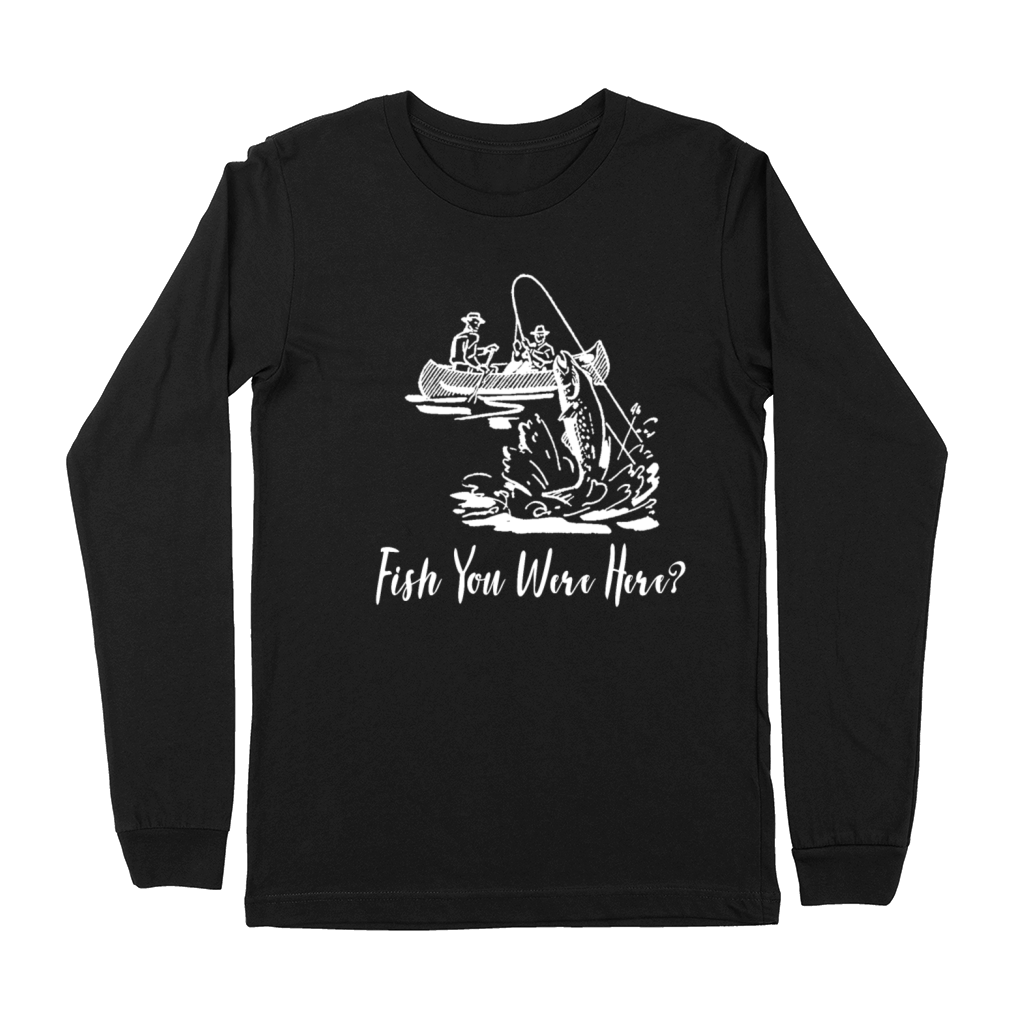 Fish You Were Here Vintage Fishing Kayak Premium Long Sleeve