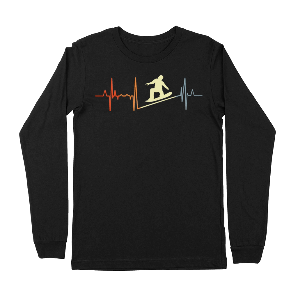 Vintage Snowboard Heartbeat Premium Long Sleeve