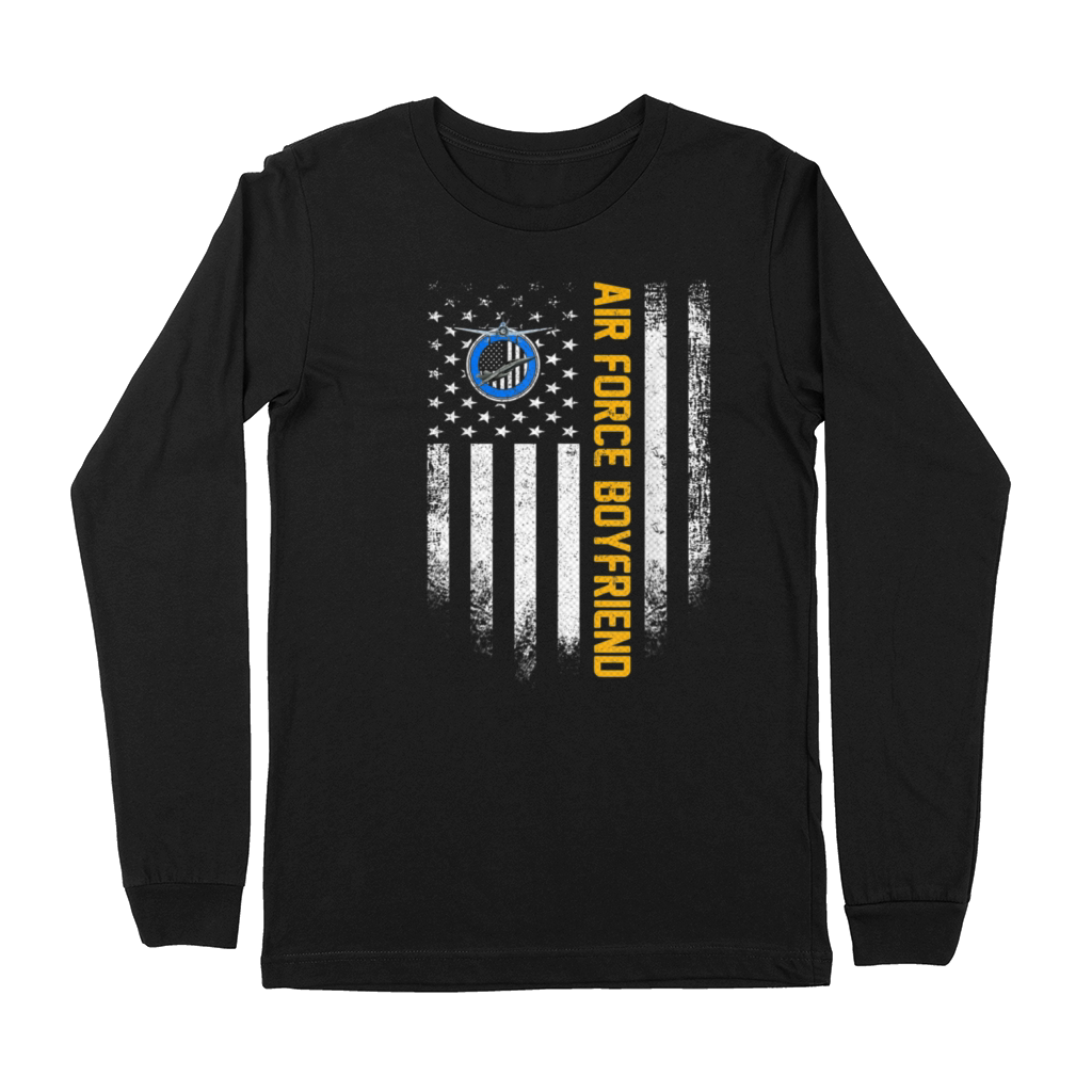 Vintage USA American Flag Proud Air Force Veteran Premium Long Sleeve