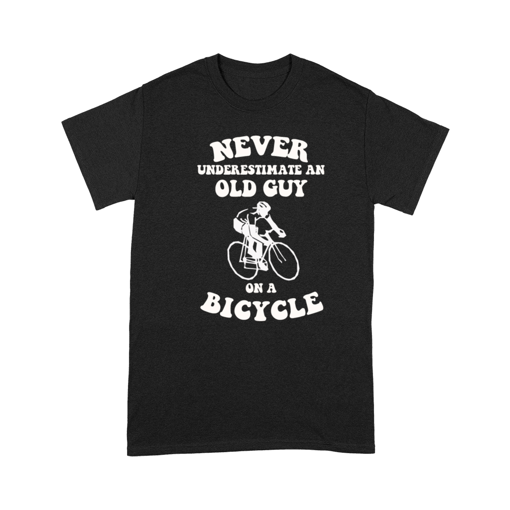 Never underestimate an old guy on a bicycle Premium T-shirt