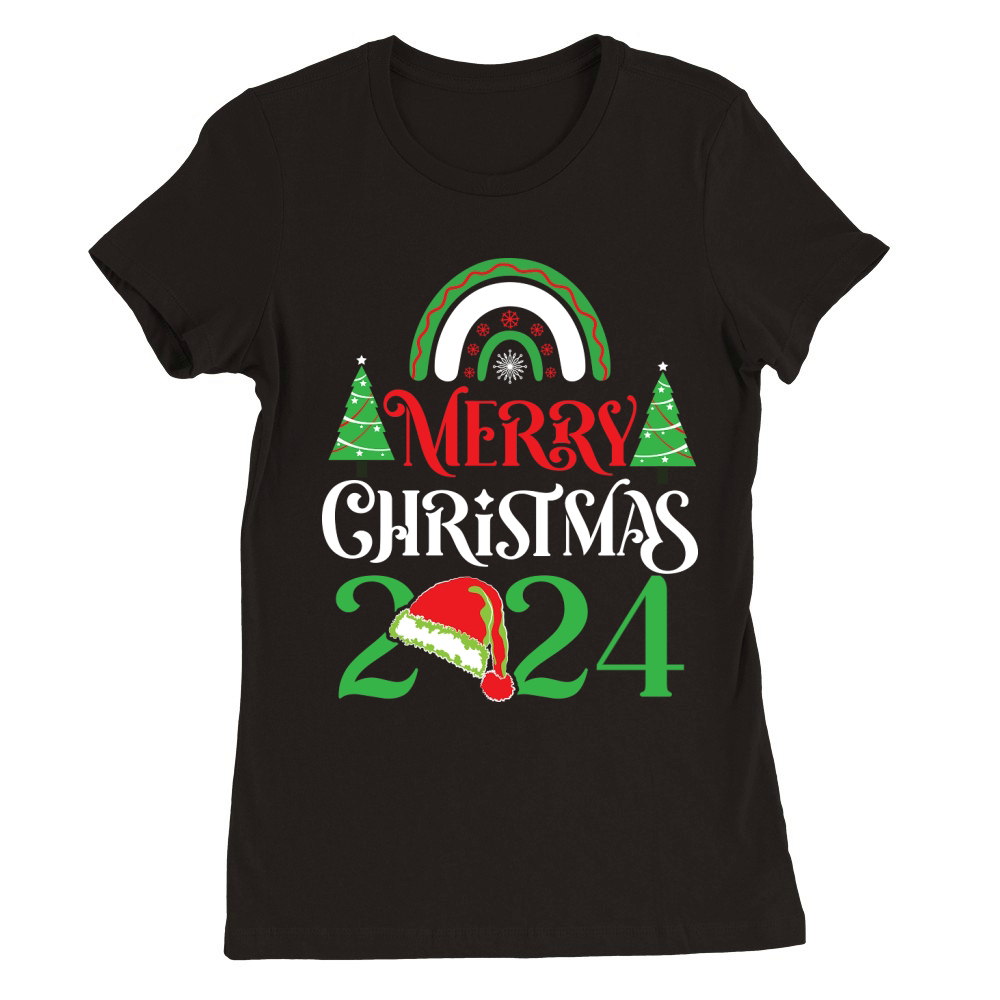 Merry Christmas 2024 59 Premium Womens Crewneck T-shirt