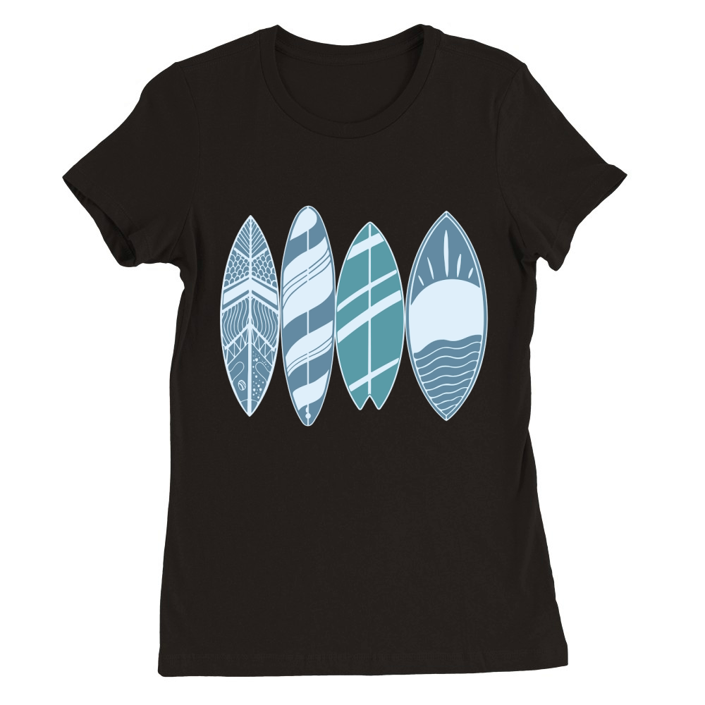 surf club Premium Womens Crewneck T-shirt