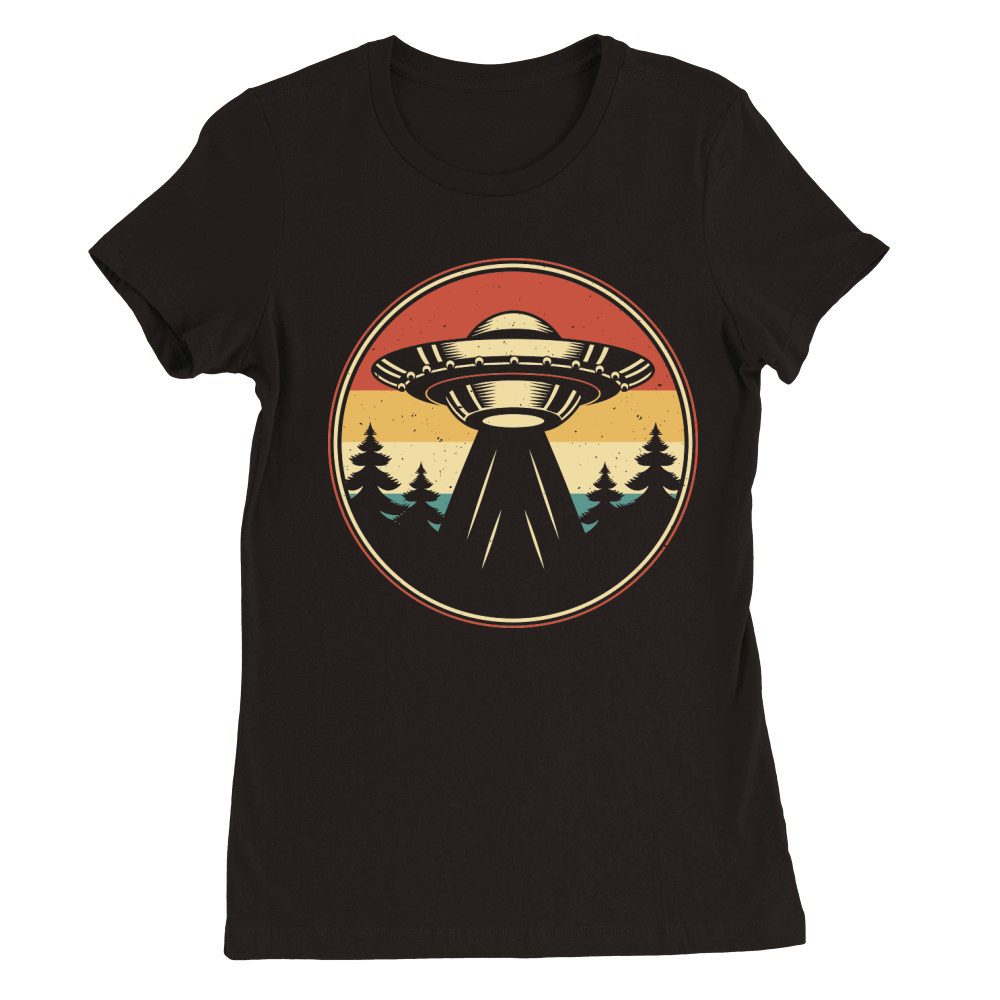 Vintage UFO Alien 40 Premium Womens Crewneck T-shirt