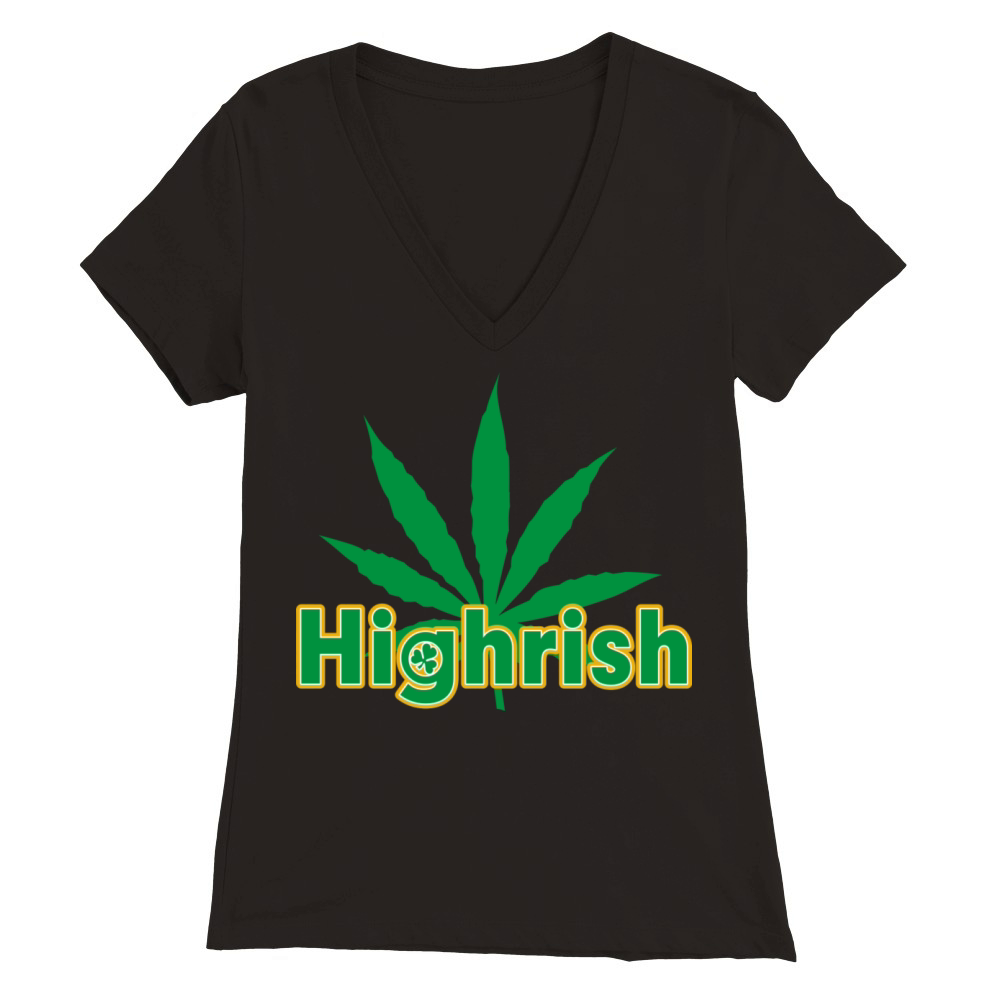 Irish Cannabis Premium Womens V-Neck T-shirt