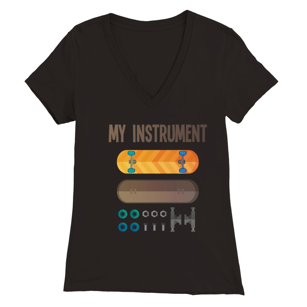 My Instrument Fingerboard Skateboard Premium Womens V-Neck T-shirt