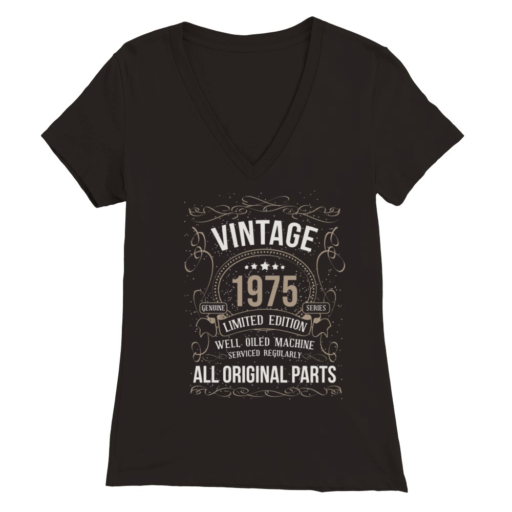 Vintage 1975 45Th Birthday All Original Parts Gift Premium Womens V-Neck T-shirt