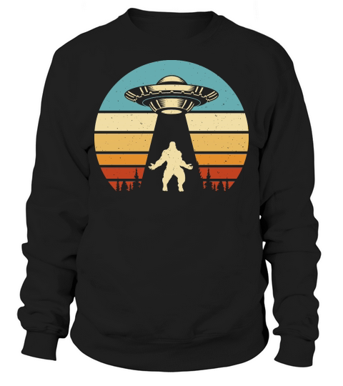 Vintage UFO Alien  Bigfoot 2 Sweatshirt Unisex