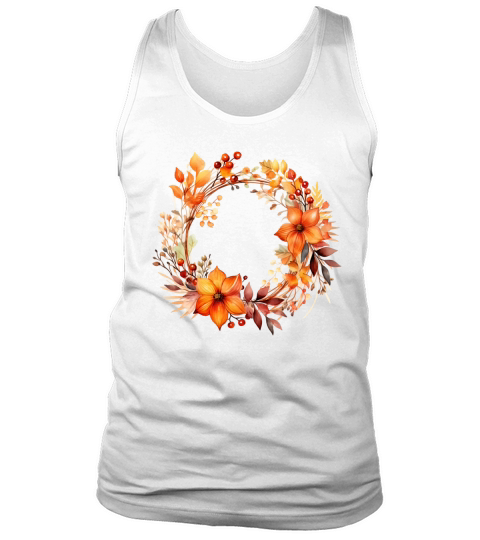 Autumn Fall Floral Frame 04 Tank Top Unisex