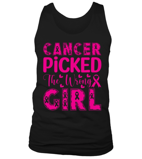 CANCER PICKED THE WRONG GIRL 2 Tank Top Unisex