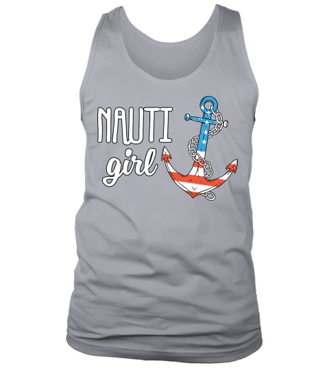 Nauti Girl Anchor America Tank Top Unisex