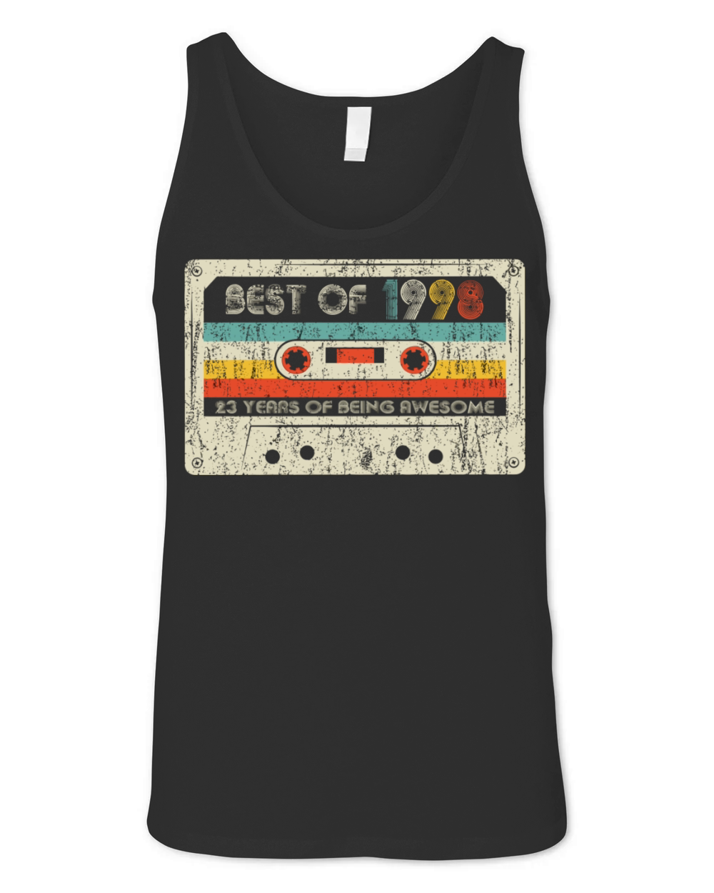 23Rd Birthday Gifts Vintage Best Of 1998 Retro Cas Unisex Jersey Tank