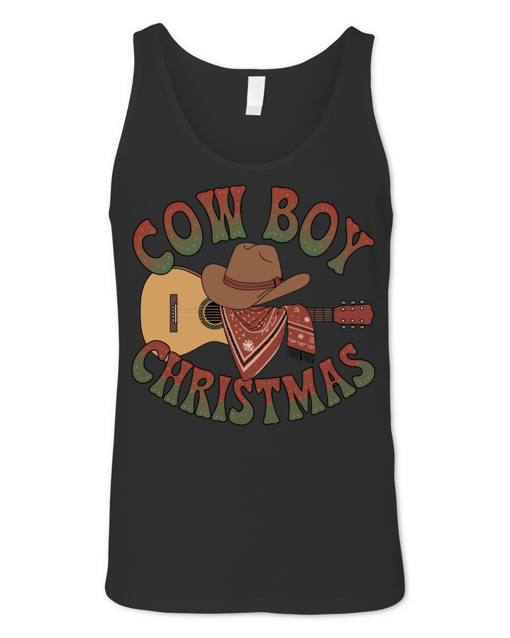Cow Boy Christmas2 Unisex Jersey Tank