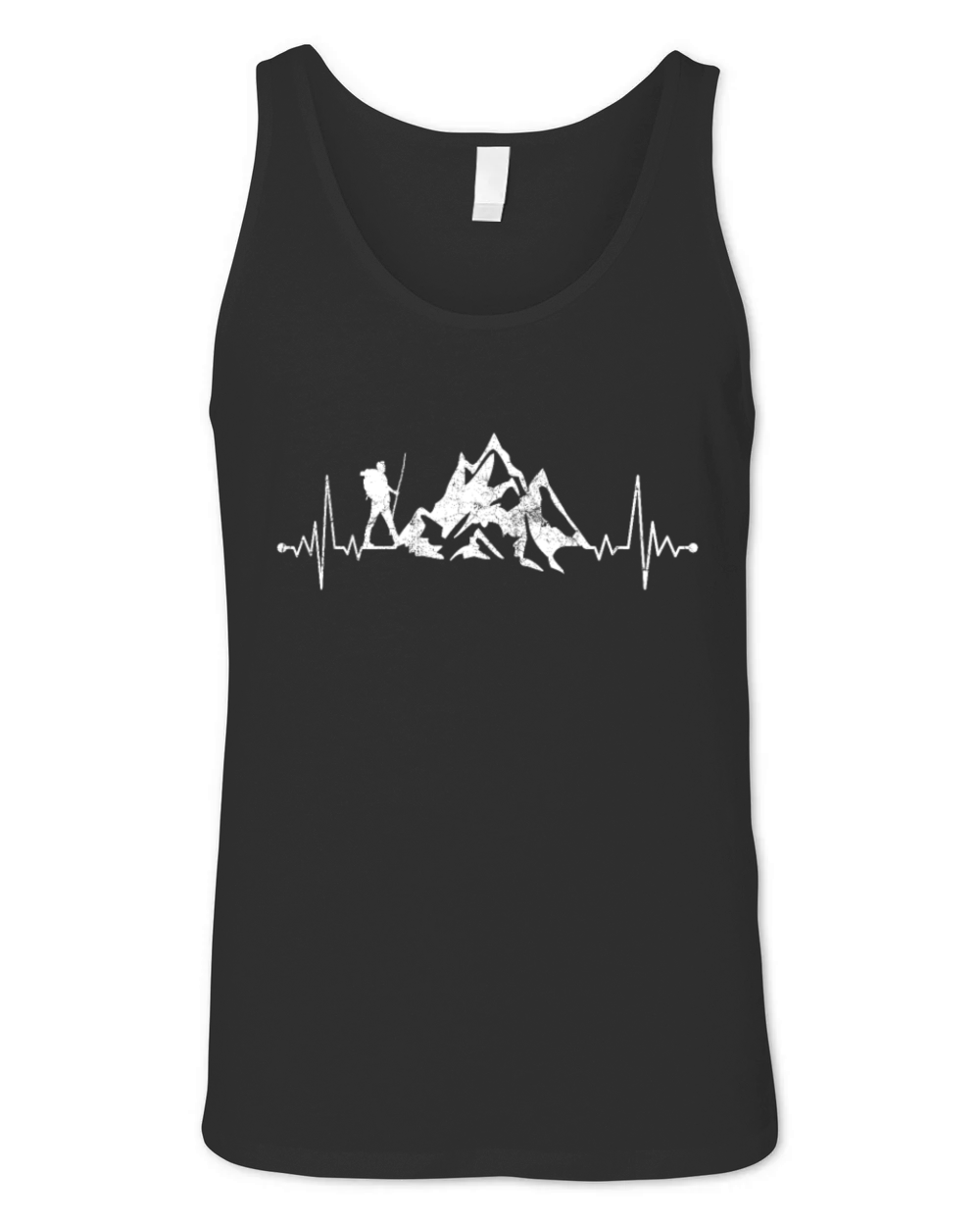 Hiking Heartbeat T-Shirt Unisex Jersey Tank