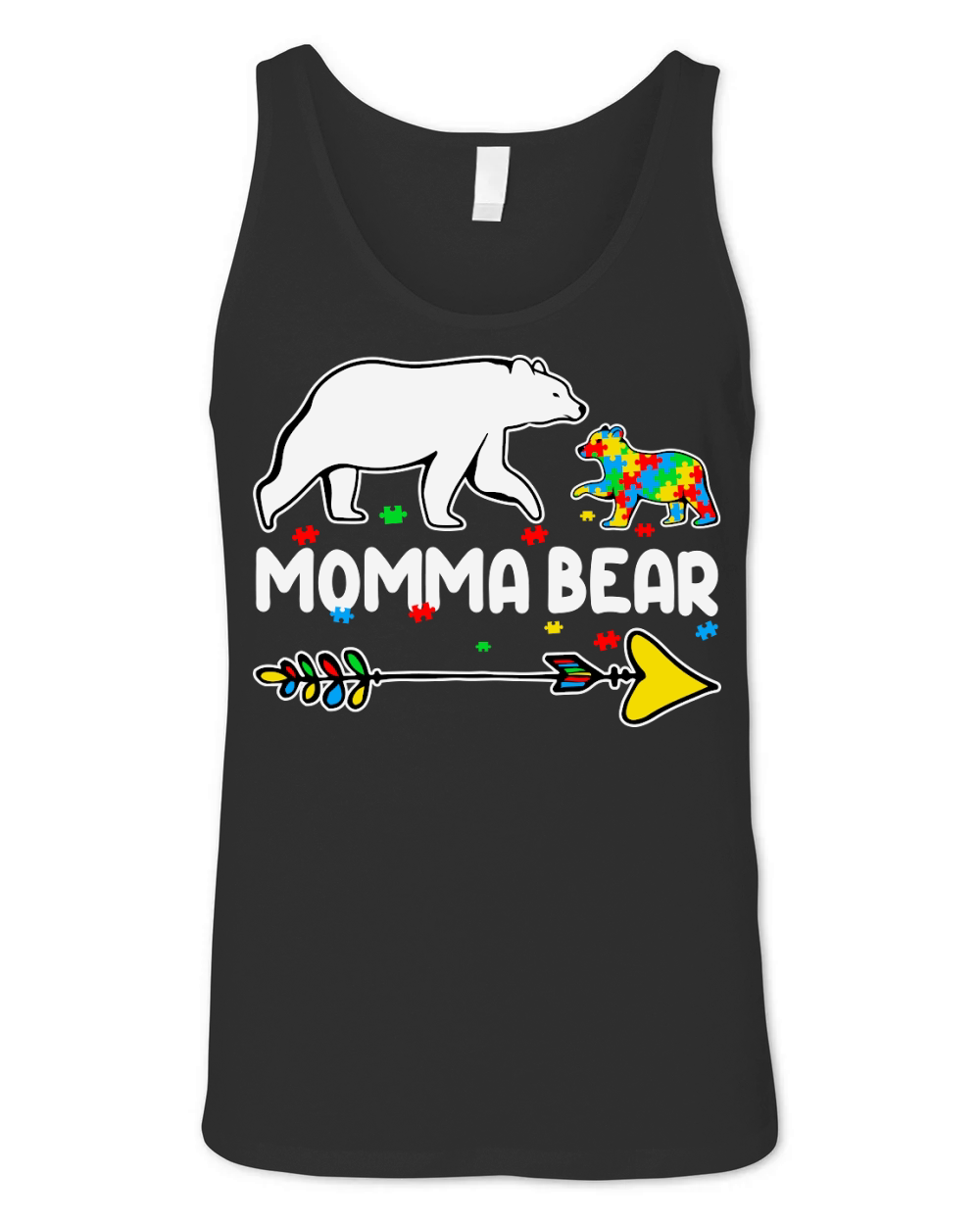 mother day   Momma Bear Autism Awareness Autistic Unisex Jersey Tank