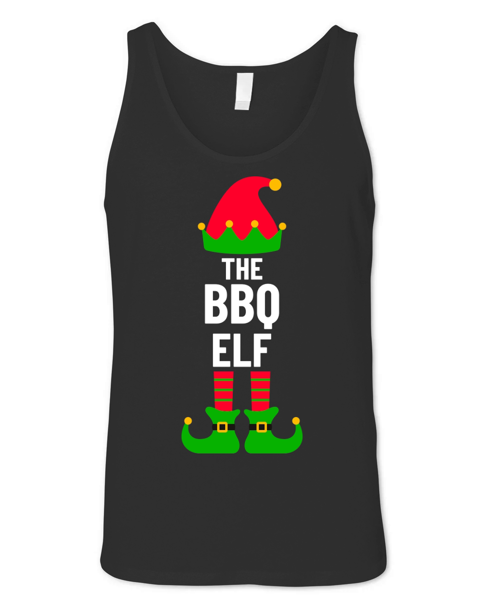 The BBQ Elf Christmas Unisex Jersey Tank