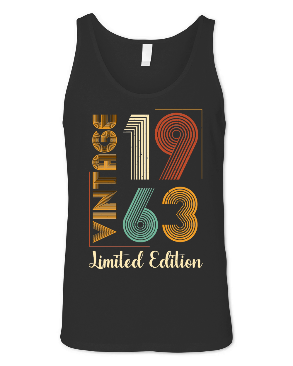 Vintage 1963 Limited Edition 60th Birthday T Shirt Design (1) Unisex Jersey Tank