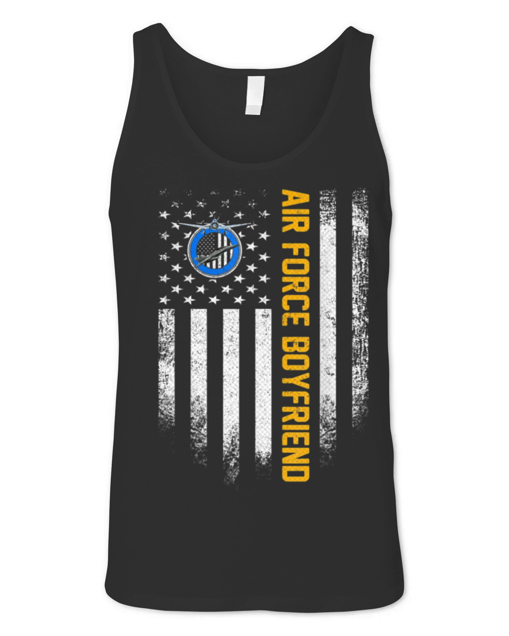 Vintage USA American Flag Proud Air Force Veteran Unisex Jersey Tank