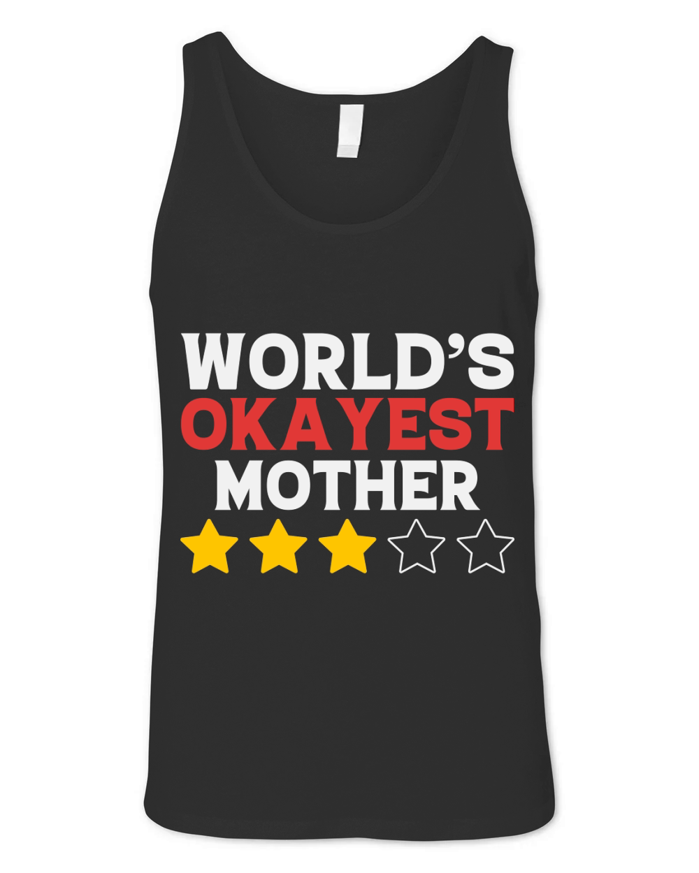 Worlds okayest mother Unisex Jersey Tank