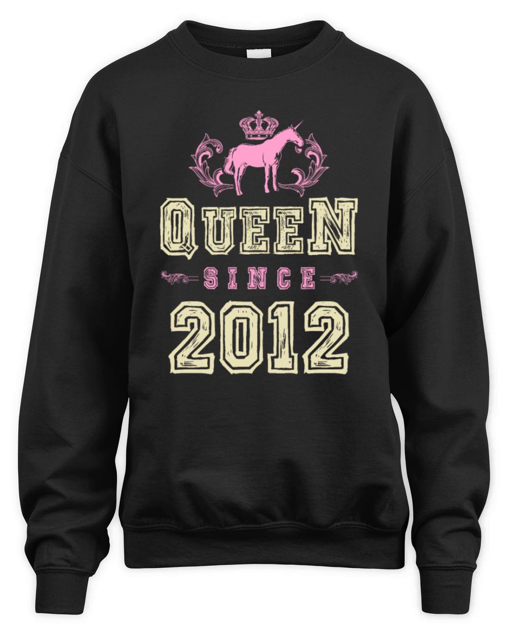 2012 Queen unicorn Unisex Premium Crewneck Sweatshirt