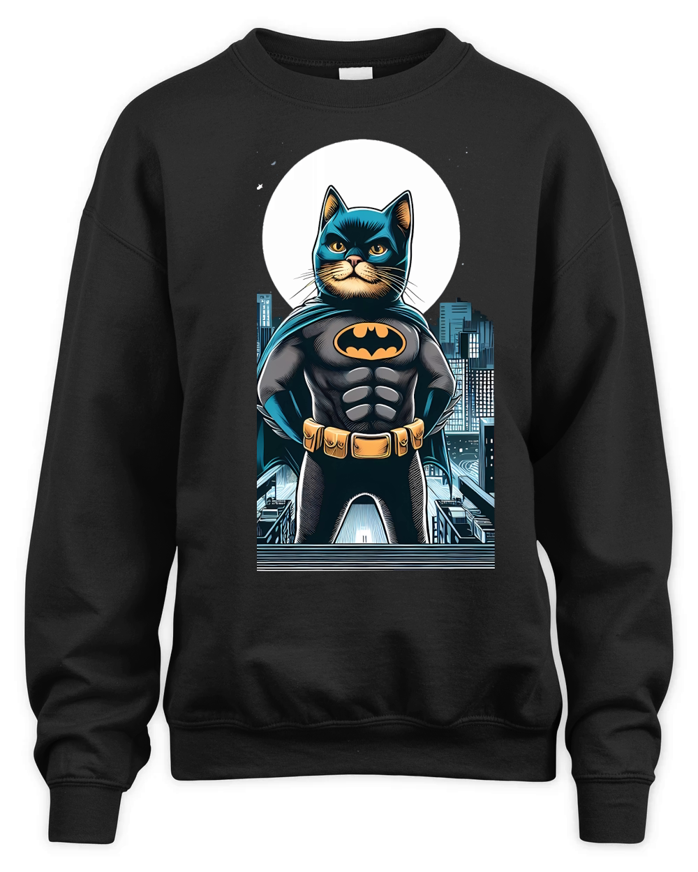 funny super cat (6) Unisex Premium Crewneck Sweatshirt