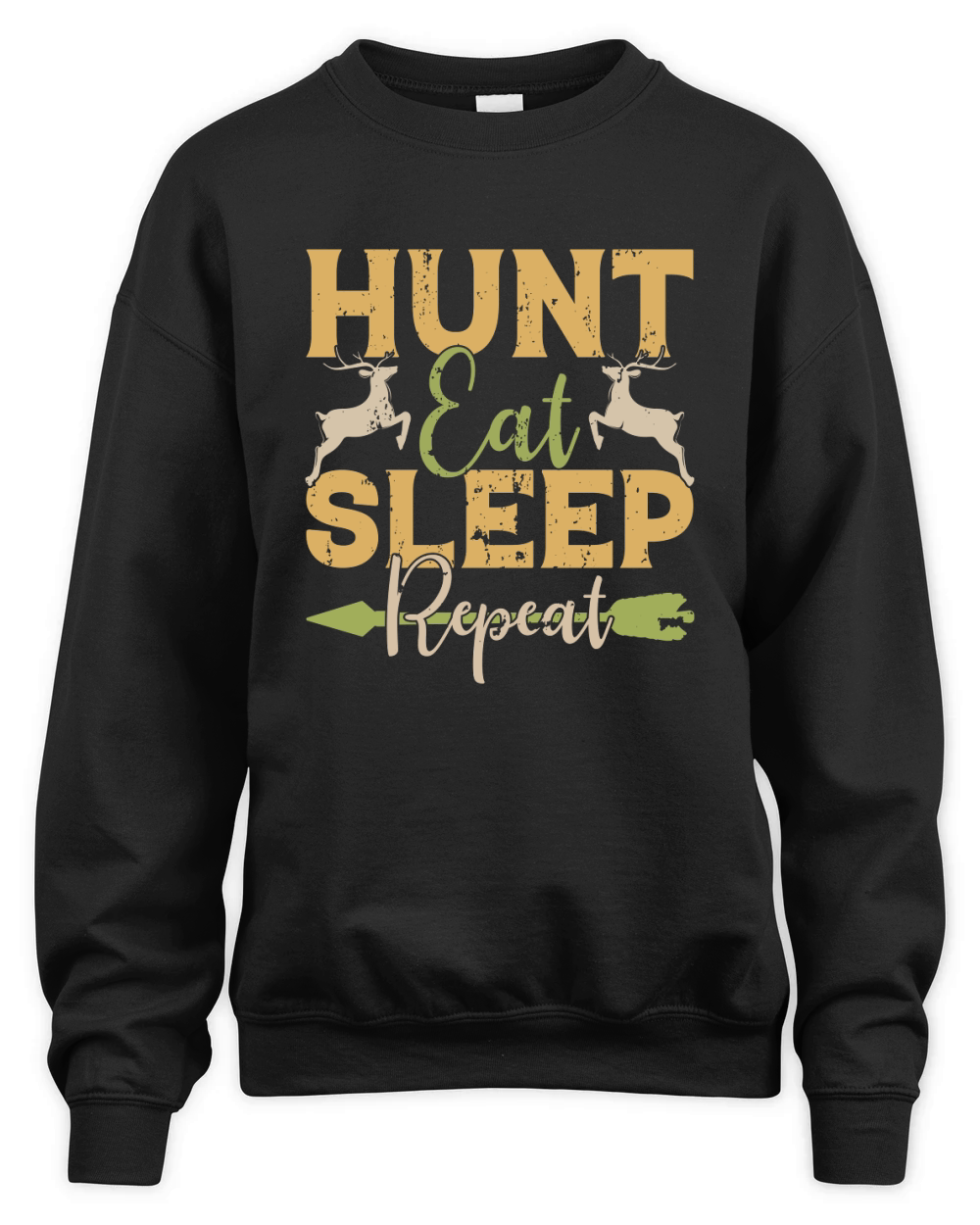 Hunt eat sleep repeat Unisex Premium Crewneck Sweatshirt