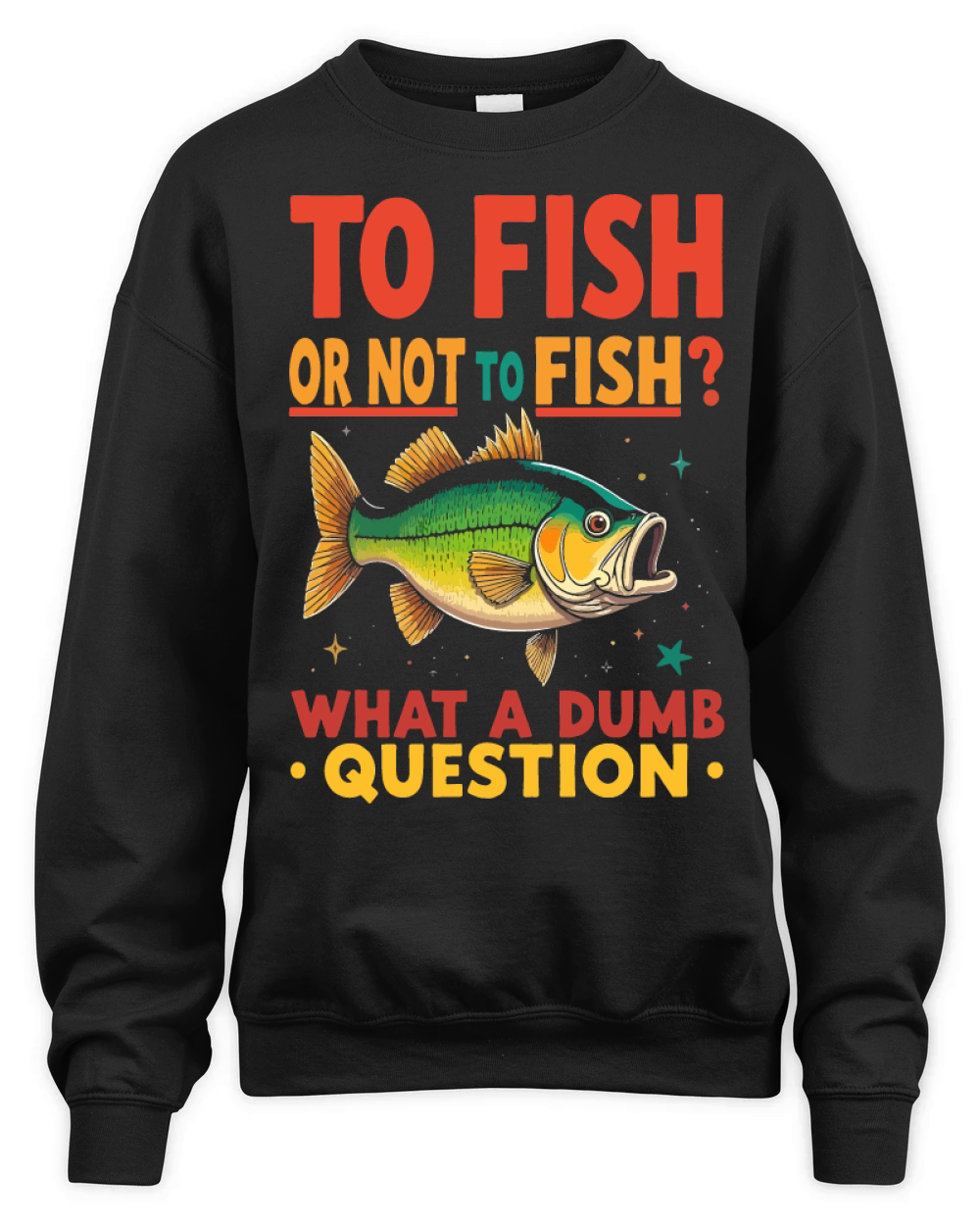 To fish or not to fish what a dumb question Unisex Premium Crewneck Sweatshirt