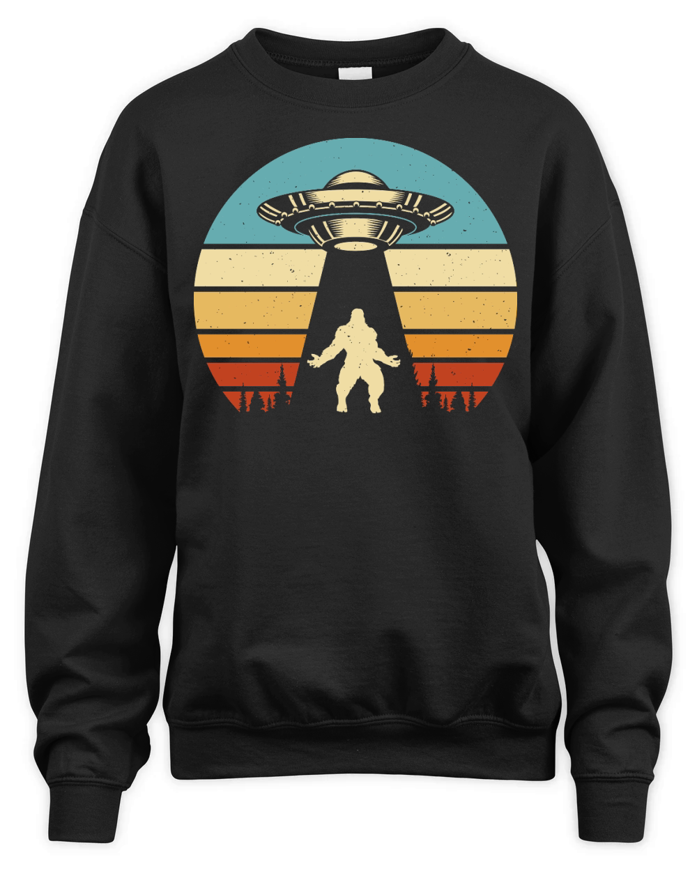 Vintage UFO Alien  Bigfoot 2 Unisex Premium Crewneck Sweatshirt