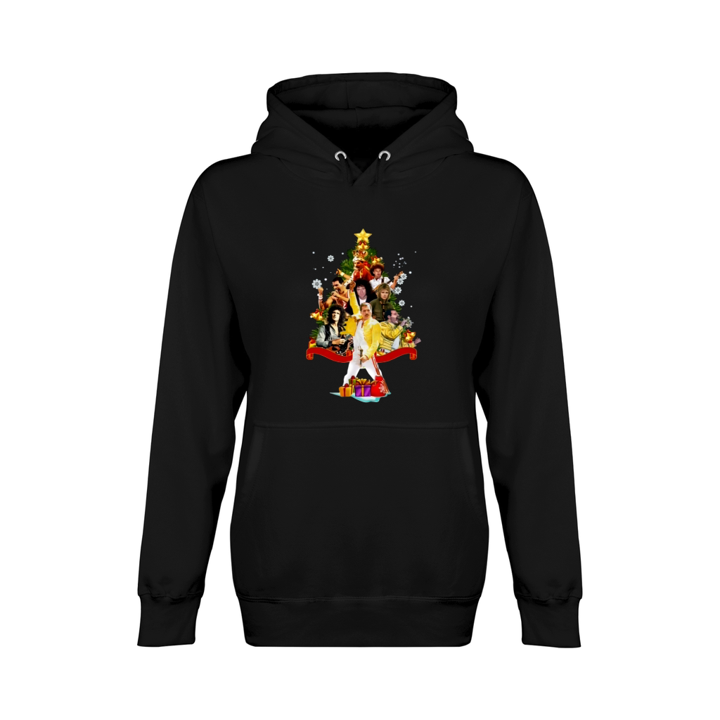 Freddie Mercury Queen Merry Christmas tree Unisex Premium Pullover Hoodie