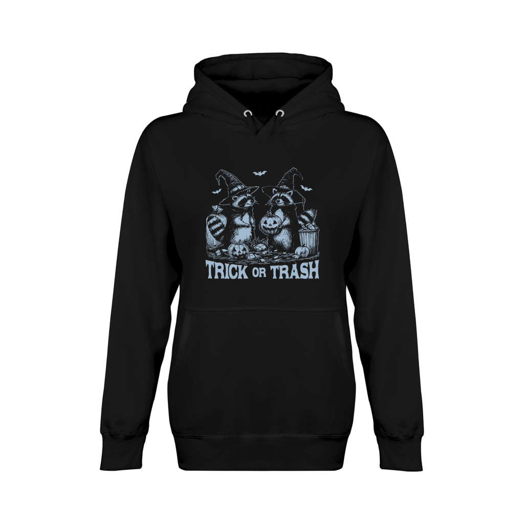 Trick Or Trash Halloween D Grey Unisex Premium Pullover Hoodie