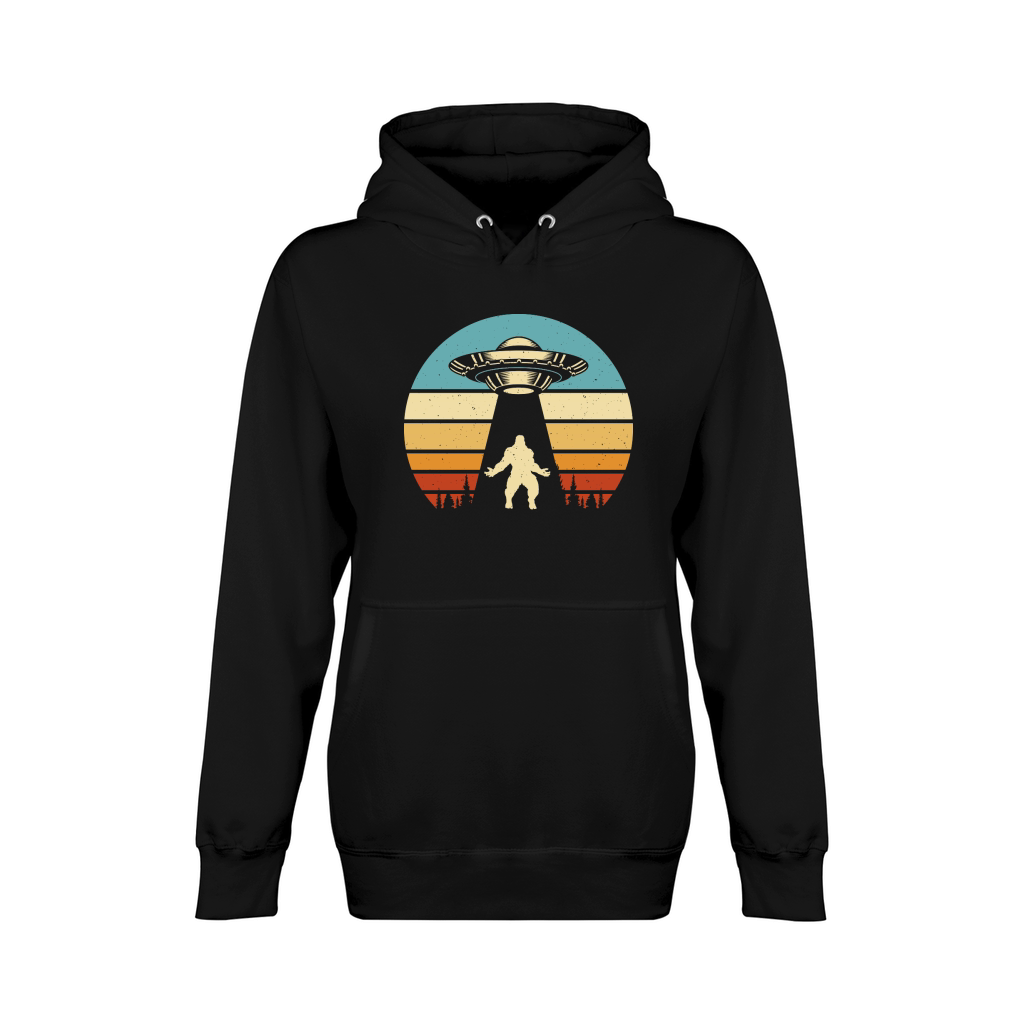 Vintage UFO Alien  Bigfoot 2 Unisex Premium Pullover Hoodie