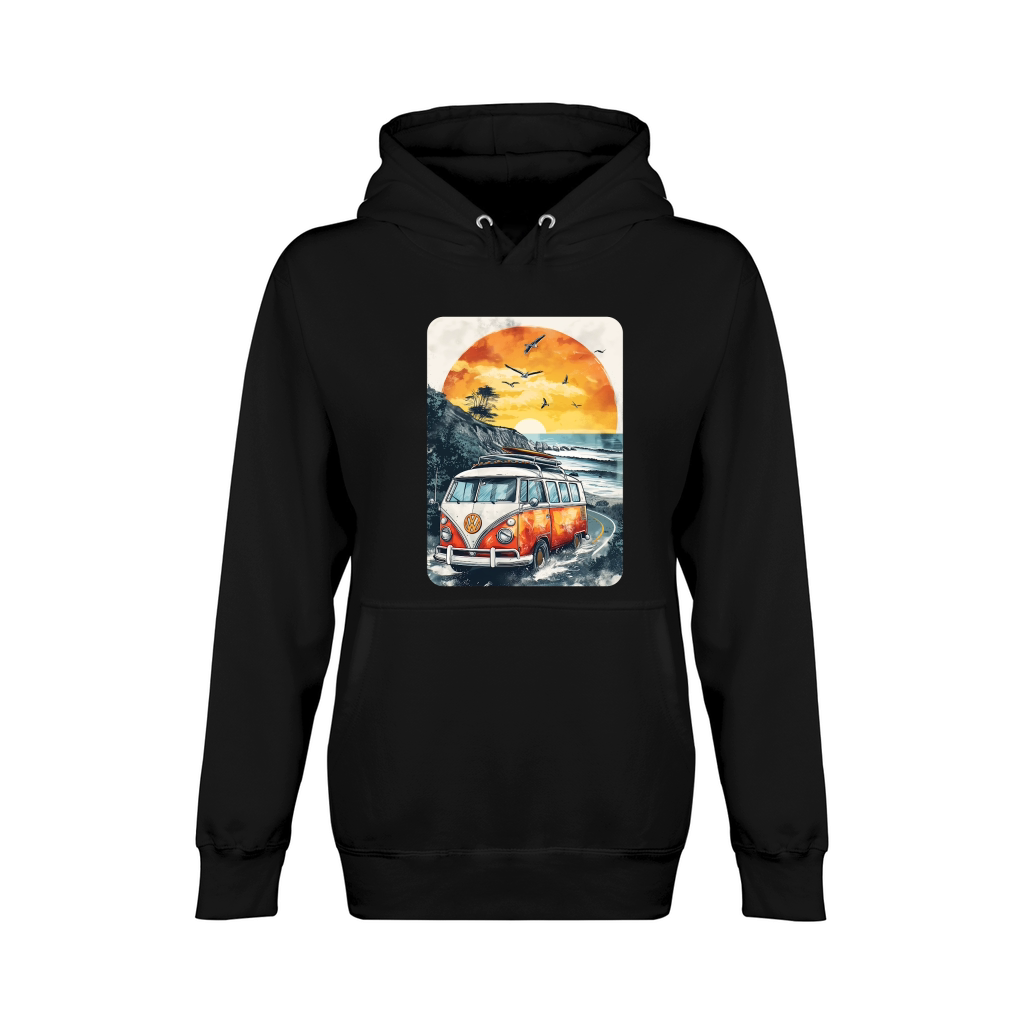 Vintage Van Summer Road Trip Unisex Premium Pullover Hoodie