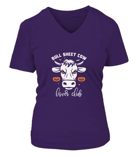 Bull sheet cow lover club V-neck T-Shirt Woman
