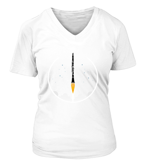 Clarinet Rocket - funny clarinet gift idea V-neck T-Shirt Woman