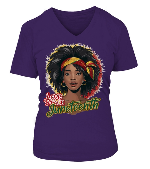 Juneteenth art 1 V-neck T-Shirt Woman