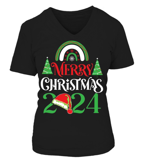 Merry Christmas 2024 59 V-neck T-Shirt Woman