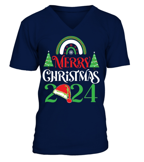 Merry Christmas 2024 59 V-Neck T-shirt