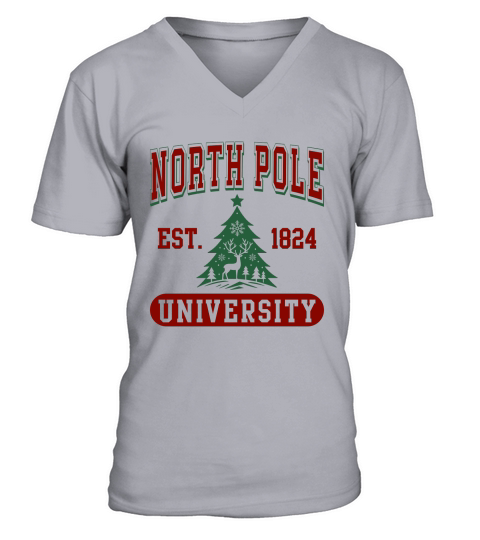 North Pole University V-Neck T-shirt