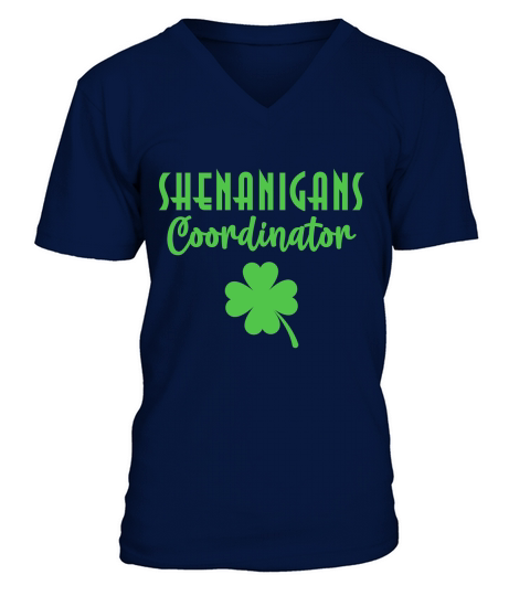 Shenanigans Coordinator Funny Teacher St Patricks Day V-Neck T-shirt