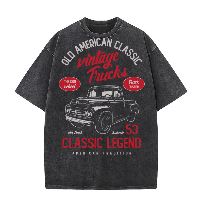 American vintage classic trucks Vector Washed T-Shirt