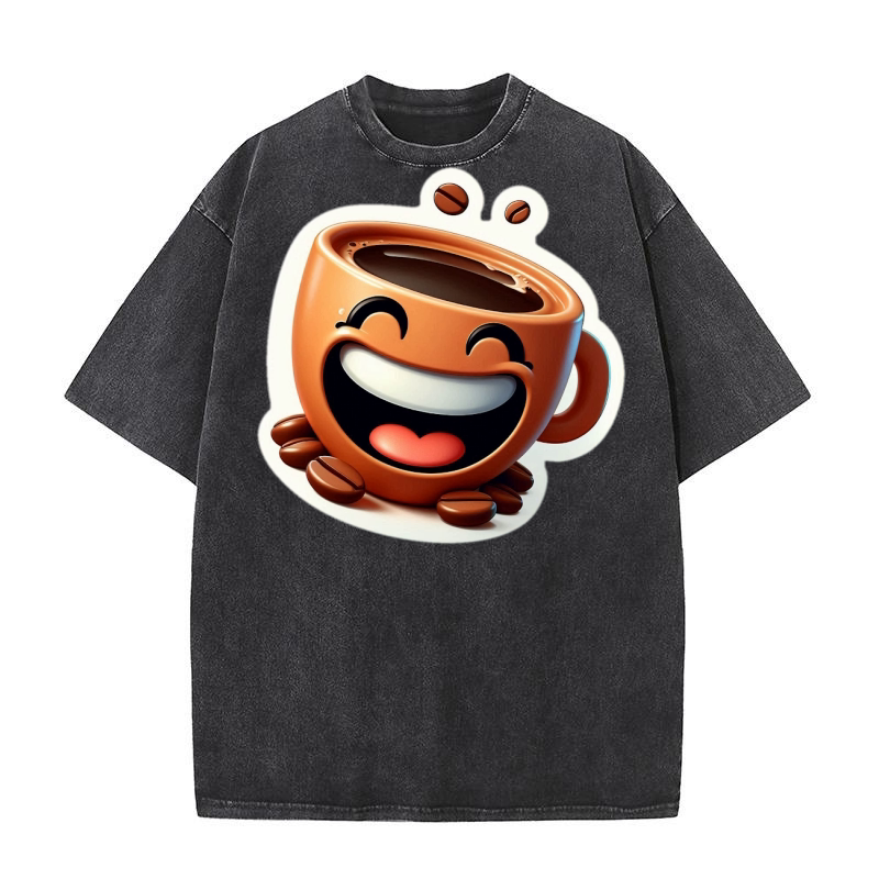 funny coffee cup sticker 8 Washed T-Shirt