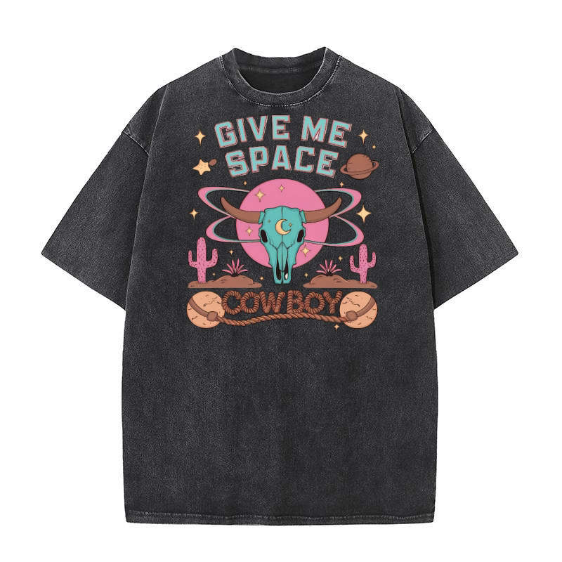 Give me space cowboy Washed T-Shirt