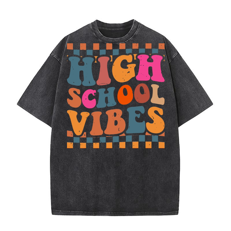 High School Vibes Washed T-Shirt