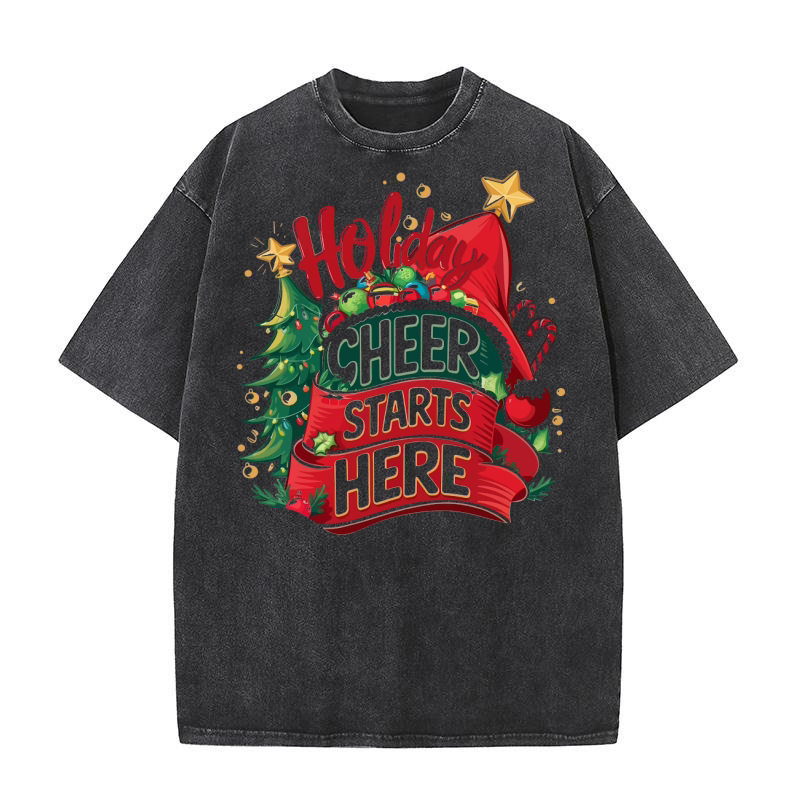 Holiday cheer starts here Washed T-Shirt