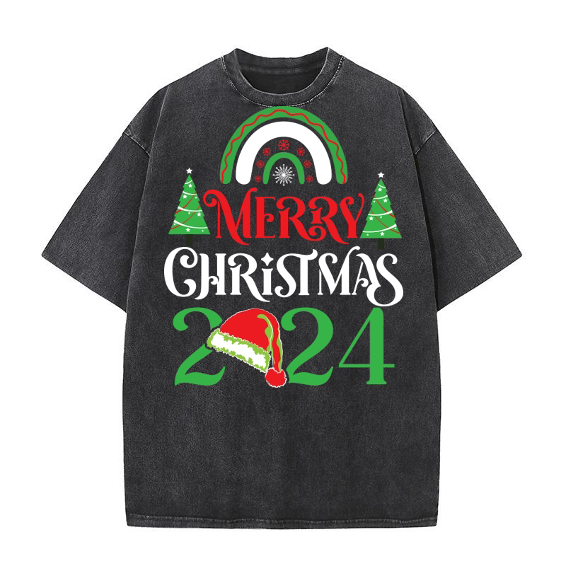 Merry Christmas 2024 59 Washed T-Shirt